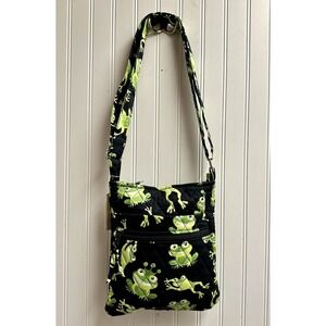Blossom Quilted Frog Crossbody Purse Shoulder Cotton Travel Messenger Bag NEW